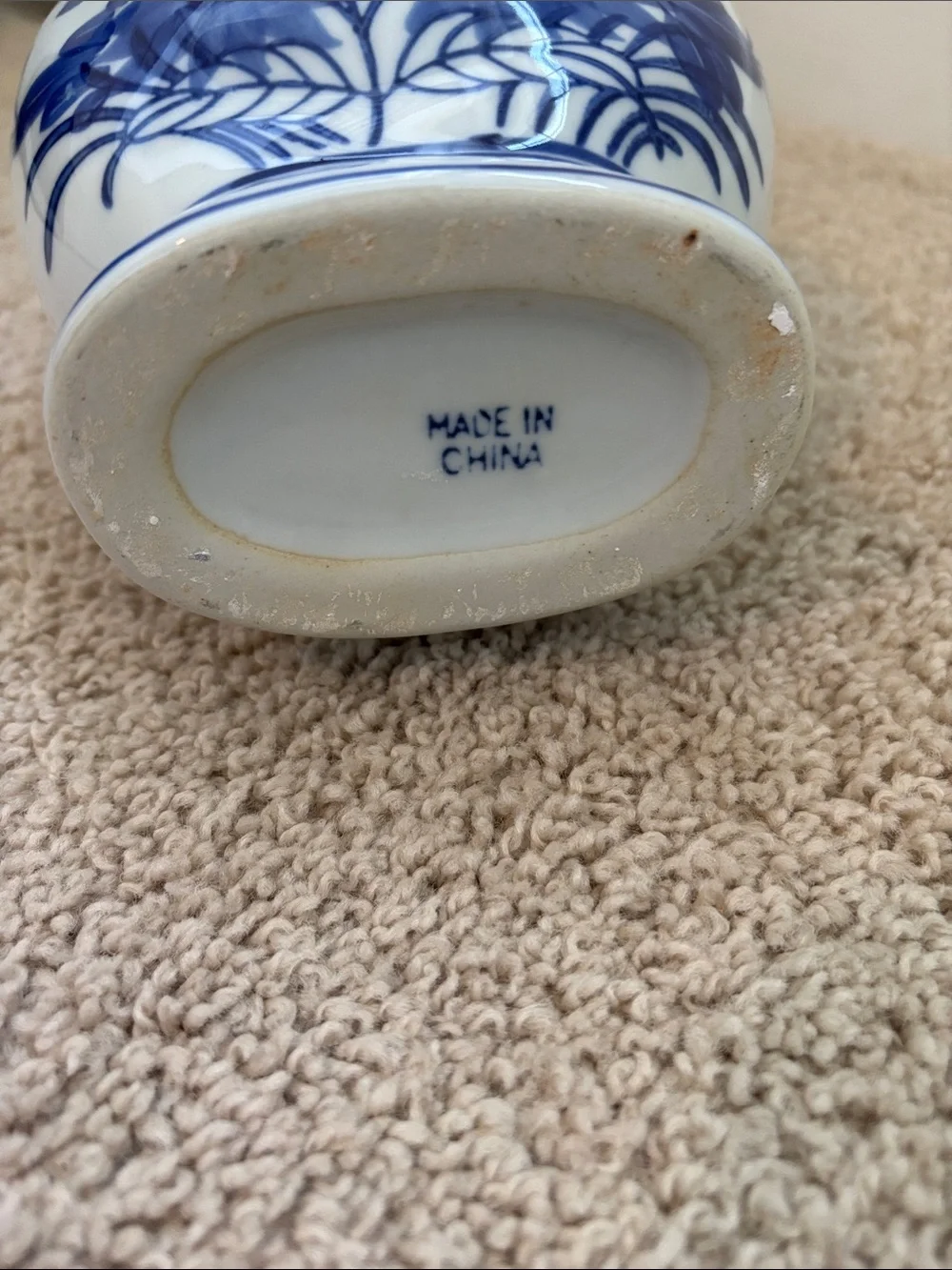 Blue and White Porcelain Decorative Vase - Chinoiserie